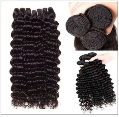 Good Quality 3 Bundles Cheap Deep Wave Human Virgin Hair img 3-min