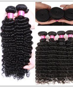 Good Quality 3 Bundles Cheap Deep Wave Human Virgin Hair img 4-min