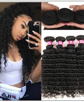 Good Quality 3 Bundles Cheap Deep Wave Human Virgin Hair img-min