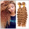 Honey Blonde Deep Wave Hair Weave img-min