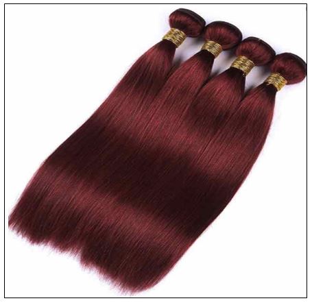 Indian Color Weave Hairstyles Rich Copper Red Straight Human Hair img 2-min