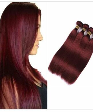 Indian Color Weave Hairstyles Rich Copper Red Straight Human Hair img-min