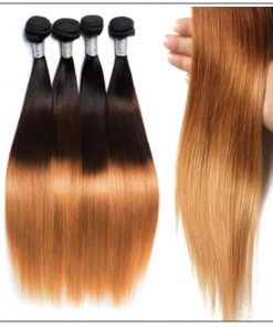 Malaysian 3 Bundles 3 Tones Straight Hair Ombre Hair Weaving img 4-min