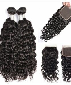 Wet and Wavy Hair Bundles With Closure img 2-min