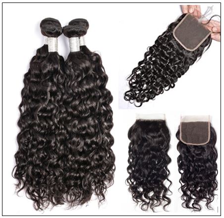 Wet and Wavy Hair Bundles With Closure img 2-min