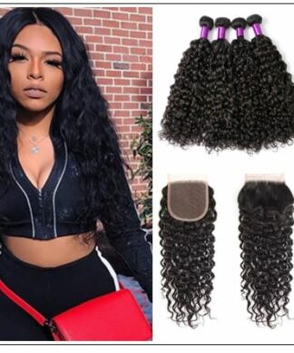 Wet and Wavy Hair Bundles With Closure img-min