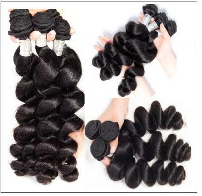 16 18 20 Brazilian Loose Wave Hair Extensions img 2-min
