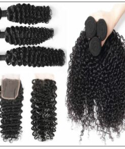 Brazilian Curly Hair Extensions With Closure img 2-min