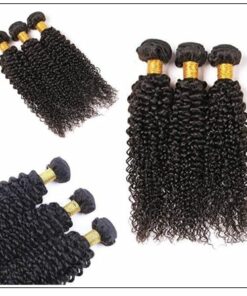 Brazilian Kinky Curly With Closure Hair Extensions img 4-min