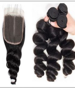 Brazilian Loose Wave Closure Hair Weave img 2-min