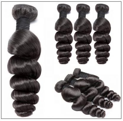 Brazilian Natural Loose Wave Virgin Weft Hair Extensions 3-min