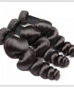 Brazilian Natural Loose Wave Virgin Weft Hair Extensions 4-min