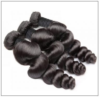 Brazilian Natural Loose Wave Virgin Weft Hair Extensions 4-min