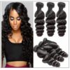 Brazilian Natural Loose Wave Virgin Weft Hair Extensions img-min