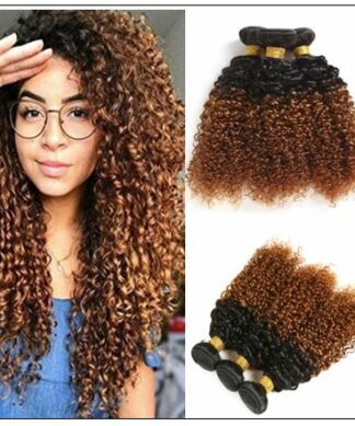 Brazilian Ombre Kinky Curly Hair Extensions IMG-min