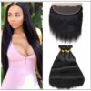 Brazilian Straight Frontal Closure Hair Weave img-min