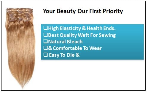 #27 Platium Blonde Clip In Hair Virgin Hair Extensions 2-min