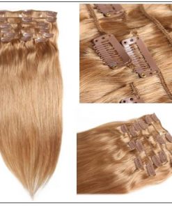 #27 Platium Blonde Clip In Hair Virgin Hair Extensions IMG 2-min