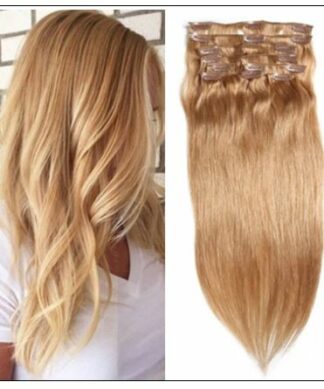 #27 Platium Blonde Clip In Hair Virgin Hair Extensions IMG-min