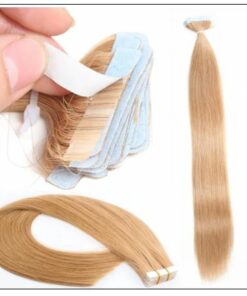 #27 strawberry blonde straight tape in hair extension 100% virgin hair img 2-min