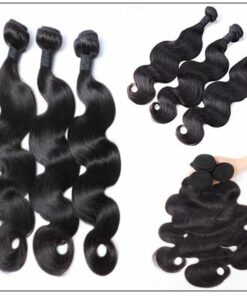 3 Bundles Body Wave With 4x4 Fake Scalp Closure Virgin Hair Natural Color img 4 min 1