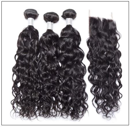 3 Bundles Brazilian Water Wave Virgin Hair Extension With Closure IMG 3-min