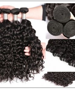 3 Bundles Indian Water Wave 100% Virgin Human Hair With 4×4 Lace Closure IMG 2-min