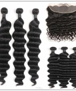 3 Bundles Loose Deep Wave Virgin Human Hair With Frontal img 3-min