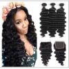 3 Bundles Loose Deep Wave Virgin Human Hair With Lace Closure img-min
