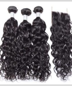 3 Bundles Malaysian Water Wave Human Hair With Closure IMG 4-min