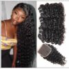 3 Bundles Malaysian Water Wave Human Hair With Closure IMG-min