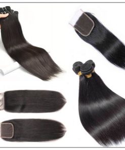 3 Bundles Peruvian Straight Hair Deals with Lace closure img 3-min