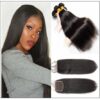 3 Bundles Peruvian Straight Hair Weft With Closure img-min