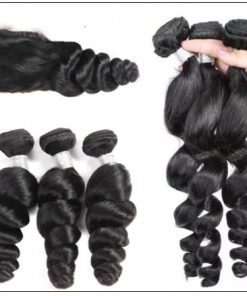 3 Bundles Premium Virgin Hair Loose Wave With Lace Closure img 2-min