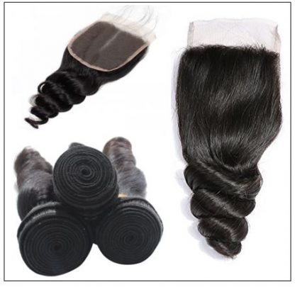 3 Bundles Premium Virgin Hair Loose Wave With Lace Closure img 4-min