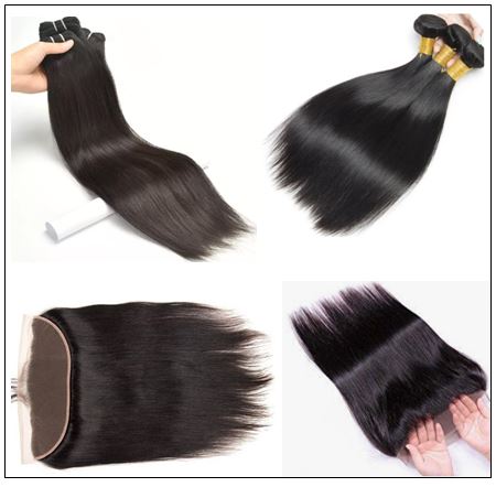 3 Bundles Straight Human Virgin Hair With 360 Lace Frontal img 3-min