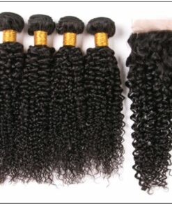 3 Bundles Virgin Hair Kinky Curly With 4×4 Inch Lace Closure IMG 2-min