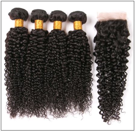 3 Bundles Virgin Hair Kinky Curly With 4×4 Inch Lace Closure IMG 2-min