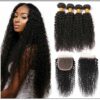 3 Bundles Virgin Hair Kinky Curly With 4×4 Inch Lace Closure IMG-min