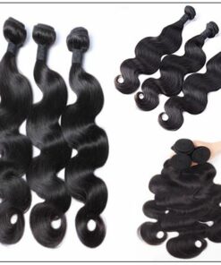 3 Pcs Body Wave Virgin Human Hair With Lace Closure img 4 min 1
