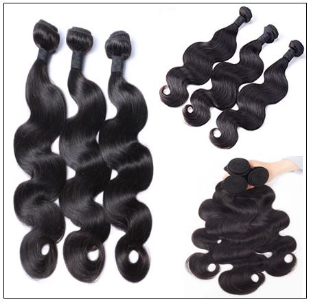 3 Pcs Body Wave Virgin + Human Hair With Lace Closure img 4