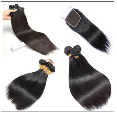 3 bundles Indian straight hair with closure IMG 4-min