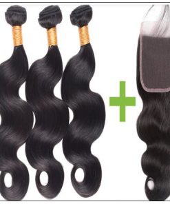 3 bundles Malaysian body wave with closure img 3