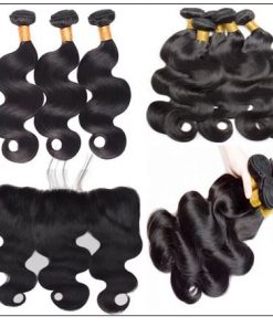 3 bundles body wave virgin hair with 360 frontal img 2