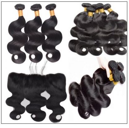 3 bundles body wave virgin hair with 360 frontal img 2