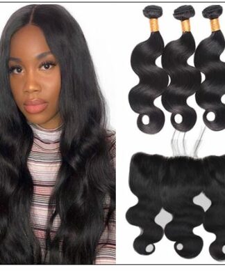 3 bundles body wave virgin hair with 360 frontal img