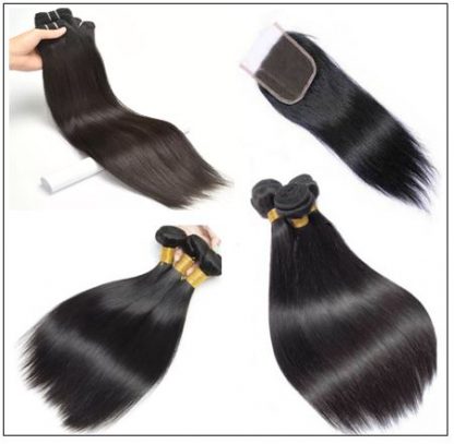 3 bundles raw virgin straight hair with lace closure IMG 4 min