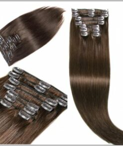 #4 Medium Brown Hair Extensions Clip In Hair img 3-min