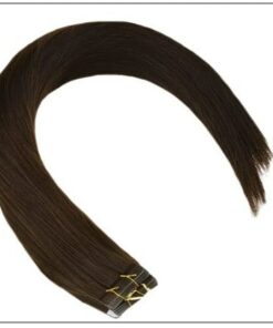 #4 dark brown Straight tape in hair extension 100%virgin hair img 2-min