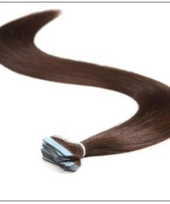 #4 medium brown Straight tape in hair extension 100%virgin hair img 3-min